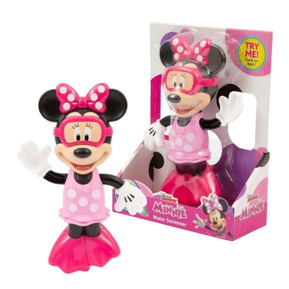 Disney Junior Minnie Mouse Water Swimmer Pool & Bath Wind Up Toy NEW - Picture 1 of 10